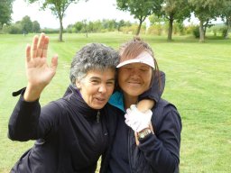 Freuen sich auf die Runde: Beate und Chan Wa