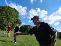 Lutz beim Leitergolf