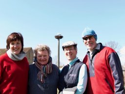 Ricarda, Angelika, Ulrike, Rudolf u. Störche